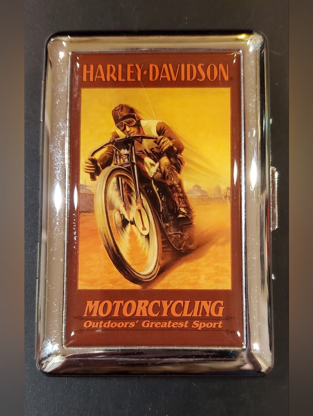 Harley-Davidson Chrome Money Clip or Business Card Holder